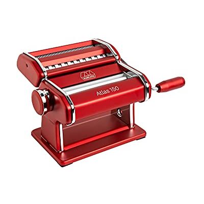 Marcato Atlas 150 Machine à pâtes en acier chromé pour lasagnes, fettuccine, tagliolini, compatible avec 11 formats supplémentaires Marcato Atlas 150 Machine à pâtes en acier chromé pour lasagnes, fettuccine, tagliolini, compatible avec 11 formats supplémentaires