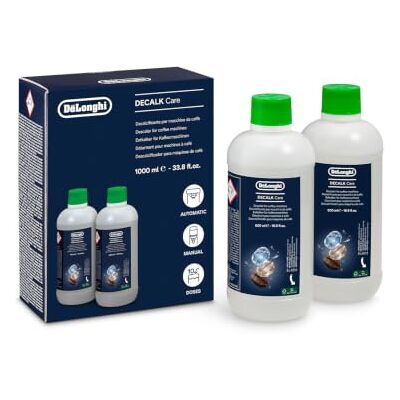 DeLonghi EcoDecalk DLSC502, Détartrant pour Cafetières et Machines Expresso Broyeur, 2 x 500 ml DeLonghi EcoDecalk DLSC502, Détartrant pour Cafetières et Machines Expresso Broyeur, 2 x 500 ml