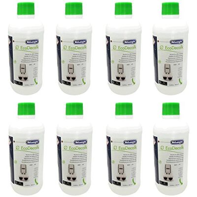 DeLonghi Lot de 8 détartrants EcoDecalk pour machines à café DLSC500 / 8004399329492 500 ml DeLonghi Lot de 8 détartrants EcoDecalk pour machines à café DLSC500 / 8004399329492 500 ml
