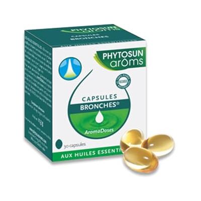 PHYTOSUN AROMS Capsules Bronches* aux Huiles Essentielles 30 Capsules PHYTOSUN AROMS Capsules Bronches* aux Huiles Essentielles 30 Capsules