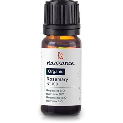 Naissance Huile Essentielle De Romarin Certifiée BIO (No. 108) 10ml Pure, Naturelle, Végan, Non Dilué Pour Aromathérapie, Diffuseur, Humidificateur, Mélange Massage Arôme Apaisant Naissance Huile Essentielle De Romarin Certifiée BIO (No. 108) 10ml Pure, Naturelle, Végan, Non Dilué Pour Aromathérapie, Diffuseur, Humidificateur, Mélange Massage Arôme Apaisant