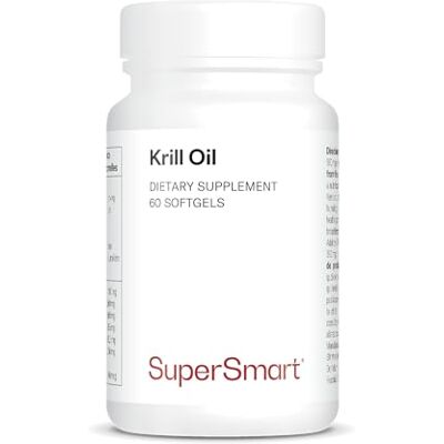 Supersmart Huile de Krill Favorise une Pression Sanguine Normale Naturellement Riche en Oméga 3 (EPA et DHA), en Antioxydants et en Phospholipides Supersmart Huile de Krill Favorise une Pression Sanguine Normale Naturellement Riche en Oméga 3 (EPA et DHA), en Antioxydants et en Phospholipides