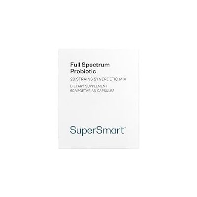 Supersmart Formule probiotique à spectre complet Système Digestif 36 milliards d'UFC par jour Le Probiotique Ultime Vegan Sans Gluten Supersmart Formule probiotique à spectre complet Système Digestif 36 milliards d'UFC par jour Le Probiotique Ultime Vegan Sans Gluten