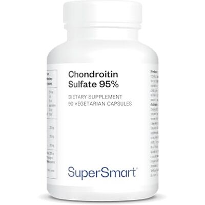 Supersmart Chondroïtine Sulfate 95% Aide à Soulager les Douleurs Articulaires Soin des Articulations, des Os et des Muscles Pureté Exceptionnelle (95%) Sans OGM Supersmart Chondroïtine Sulfate 95% Aide à Soulager les Douleurs Articulaires Soin des Articulations, des Os et des Muscles Pureté Exceptionnelle (95%) Sans OGM