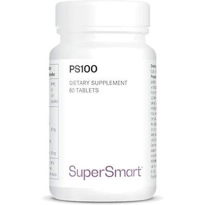 Supersmart PS 100 Apprentissage, Mémorisation et Concentration Aide à Améliorer Phospholipides Standardisé à 20% de Phosphatidylsérine (PS) Sans OGM Supersmart PS 100 Apprentissage, Mémorisation et Concentration Aide à Améliorer Phospholipides Standardisé à 20% de Phosphatidylsérine (PS) Sans OGM
