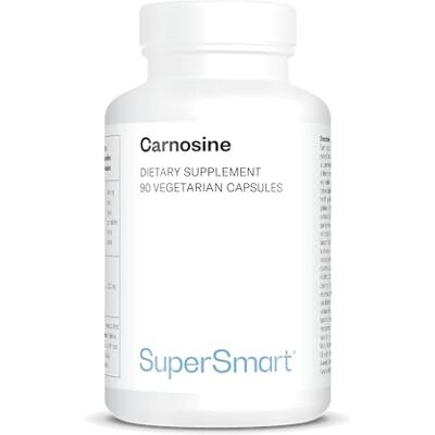 Supersmart Carnosine (L-Carnosine) Contribue à Réduire le Stress Oxydatif, la Glycation et Freiner le Vieillissement Vegan Sans Gluten Supersmart Carnosine (L-Carnosine) Contribue à Réduire le Stress Oxydatif, la Glycation et Freiner le Vieillissement Vegan Sans Gluten