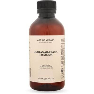 ART Mahanarayana Thailam 200 ml Huile de massage ayurvédique classique Formule authentique au sésame Pour Abhyanga quotidien, yoga et soins personnels ART Mahanarayana Thailam 200 ml Huile de massage ayurvédique classique Formule authentique au sésame Pour Abhyanga quotidien, yoga et soins personnels