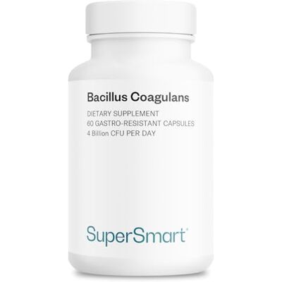 Supersmart Bacillus coagulans Spore-Forming Probiotic Strain in Gastro-Resistant Capsules Hungry Microbial Balance Vegan, Gluten-Free 60 capsules DR Supersmart Bacillus coagulans Spore-Forming Probiotic Strain in Gastro-Resistant Capsules Hungry Microbial Balance Vegan, Gluten-Free 60 capsules DR