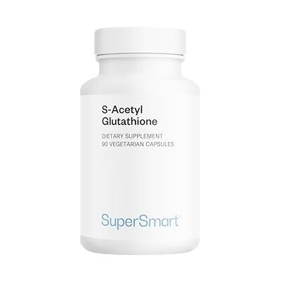 Supersmart S-acétyl glutathion (GSH) Aide à lutter contre le stress oxydatif Offre une biodisponibilité plus élevée et est plus actif par rapport au glutathion traditionnel Végétalien Supersmart S-acétyl glutathion (GSH) Aide à lutter contre le stress oxydatif Offre une biodisponibilité plus élevée et est plus actif par rapport au glutathion traditionnel Végétalien
