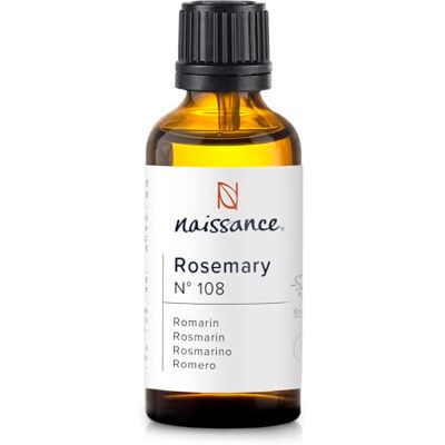 Naissance Huile Essentielle De Romarin (No. 108) 50ml Pure, Naturelle, Végan, Non Dilué Pour Aromathérapie, Diffuseur, Humidificateur, Mélange Massage Arôme Apaisant Naissance Huile Essentielle De Romarin (No. 108) 50ml Pure, Naturelle, Végan, Non Dilué Pour Aromathérapie, Diffuseur, Humidificateur, Mélange Massage Arôme Apaisant