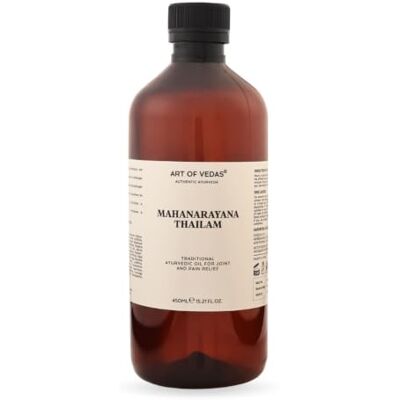ART Mahanarayana Thailam 450 ml Huile de massage ayurvédique classique Formule authentique au sésame Pour Abhyanga quotidien, yoga et soins personnels ART Mahanarayana Thailam 450 ml Huile de massage ayurvédique classique Formule authentique au sésame Pour Abhyanga quotidien, yoga et soins personnels