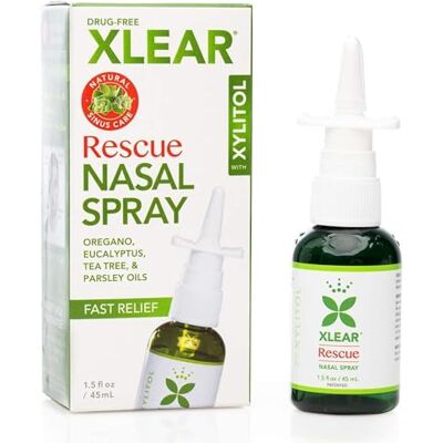 Xlear Spray nasal naturel Rescue au xylitol, à l’origan et à l’arbre à thé – 44 ml (Pack of 1) Xlear Spray nasal naturel Rescue au xylitol, à l’origan et à l’arbre à thé – 44 ml (Pack of 1)
