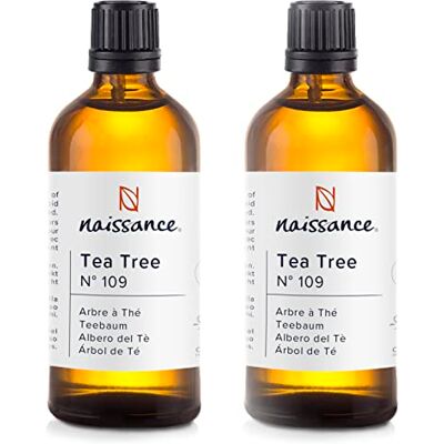 Naissance Huile Essentielle D’Arbre À Thé (No. 109) 200ml (2 X 100ml) Pour Aromathérapie, Diffuseur, Humidificateur, Mélange Massage Arôme Apaisant Naissance Huile Essentielle D’Arbre À Thé (No. 109) 200ml (2 X 100ml) Pour Aromathérapie, Diffuseur, Humidificateur, Mélange Massage Arôme Apaisant