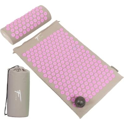 Fitem Kit d'acupression Relaxation Musculaire Tapis, Coussin Fleur, Sac, Boule de Massage, Soulage douleurs Dos et Cou Fitem Kit d'acupression Relaxation Musculaire Tapis, Coussin Fleur, Sac, Boule de Massage, Soulage douleurs Dos et Cou