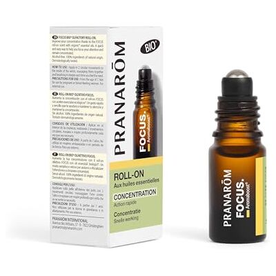 Pranarôm Aromaboost Focus Bio Roll-on Olfactif -Mémoire et Concentration Action Immédiate Huile Essentielle Bio de Menthe Poivrée 5 ml Menthe poivrée pour soutenir la concentration et la mémoire. Action immédiate, dès 7 ans. Cure de 1 mois. Sans alcool. Pranarôm Aromaboost Focus Bio Roll-on Olfactif -Mémoire et Concentration Action Immédiate Huile Essentielle Bio de Menthe Poivrée 5 ml Menthe poivrée pour soutenir la concentration et la mémoire. Action immédiate, dès 7 ans. Cure de 1 mois. Sans alcool.