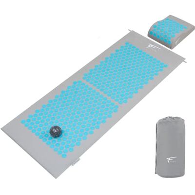 Fitem Kit d'acupression XL Tapis d'Acupression + Coussin + Boule de Massage Soulage douleurs Dos et Cou Sciatique Massage dos Relaxation Musculaire Récupération post-sport Fitem Kit d'acupression XL Tapis d'Acupression + Coussin + Boule de Massage Soulage douleurs Dos et Cou Sciatique Massage dos Relaxation Musculaire Récupération post-sport