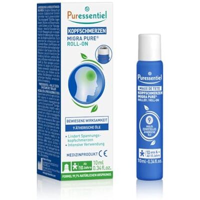 Puressentiel Risque quotidienne Roll-on pour maux de tête avec 9 huiles essentielles Soulage la douleur 10 ml Puressentiel Risque quotidienne Roll-on pour maux de tête avec 9 huiles essentielles Soulage la douleur 10 ml