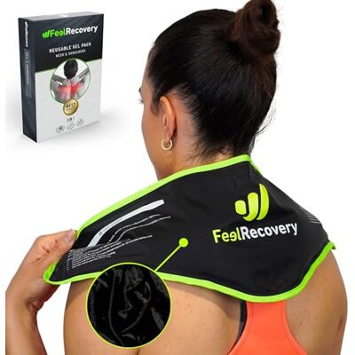 Feel Recovery Compresse Gel Chaude & Froide pour Cou et Épaules (50x20x12 cm) Poche de Glace avec Tissu Super Doux 100% Confort Douleurs aux Cervicales, Torticolis, Cervicalgie Feel Recovery Compresse Gel Chaude & Froide pour Cou et Épaules (50x20x12 cm) Poche de Glace avec Tissu Super Doux 100% Confort Douleurs aux Cervicales, Torticolis, Cervicalgie