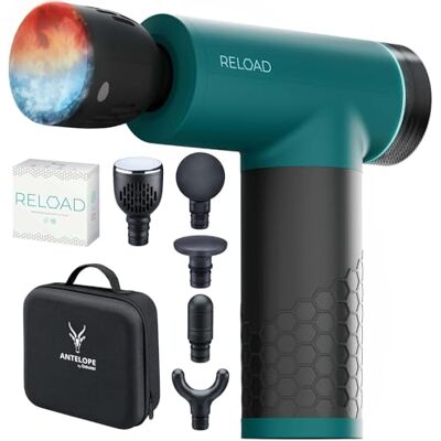 Beurer Antelope By Reload Massage Gun Avec Fonction Chaleur & Froid, Appareil De Massage Musculaire Pour Points Trigger, 5 Têtes De Massage Beurer Antelope By Reload Massage Gun Avec Fonction Chaleur & Froid, Appareil De Massage Musculaire Pour Points Trigger, 5 Têtes De Massage