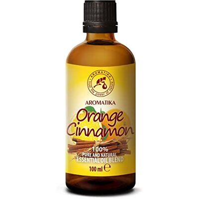 Trust Mélange d'huiles essentielles de cannelle et d'orange 100 ml – Huiles essentielles pour diffuseur – Cinnamomum Zeylanicum – Citrus Sinensis – Pure et naturelle – Huiles d'aromathérapie – Huile pour Trust Mélange d'huiles essentielles de cannelle et d'orange 100 ml – Huiles essentielles pour diffuseur – Cinnamomum Zeylanicum – Citrus Sinensis – Pure et naturelle – Huiles d'aromathérapie – Huile pour