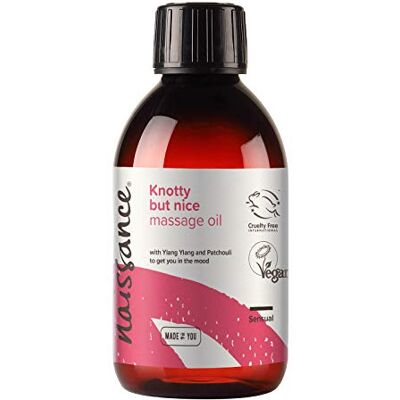 Naissance Huile de Massage Sensuelle et Aphrodisiaque « Knotty but Nice » 250ml Mélange 100% naturel d’huile de Pépins de Raisin et d’huiles essentielles Naissance Huile de Massage Sensuelle et Aphrodisiaque « Knotty but Nice » 250ml Mélange 100% naturel d’huile de Pépins de Raisin et d’huiles essentielles