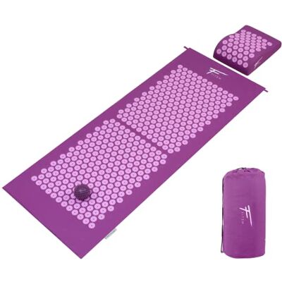 Fitem Kit d'acupression XL Tapis d'Acupression + Coussin + Boule de Massage Soulage douleurs Dos et Cou Sciatique Massage dos Relaxation Musculaire Fitem Kit d'acupression XL Tapis d'Acupression + Coussin + Boule de Massage Soulage douleurs Dos et Cou Sciatique Massage dos Relaxation Musculaire