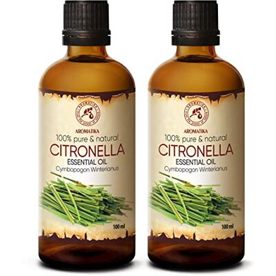 Trust Citroen / Citronella etherische olieSET 2x 100ml, 100% puur & natuurlijk, essentiële olie aromatherapie geurolie geurverspreider ontspanning toevoegen aan bad & cosmetica massage wellness aroma lamp of elektrische diffuser Trust Citroen / Citronella etherische olieSET 2x 100ml, 100% puur & natuurlijk, essentiële olie aromatherapie geurolie geurverspreider ontspanning toevoegen aan bad & cosmetica massage wellness aroma lamp of elektrische diffuser