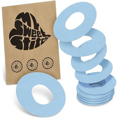 MySweetStitch Ringpatch cathéter Medium – 10x patchs de fixation ronds pour sets de perfusion, maintien extra fort, imperméable & doux pour la peau, Made in Germany, Ice Blue MySweetStitch Ringpatch cathéter Medium – 10x patchs de fixation ronds pour sets de perfusion, maintien extra fort, imperméable & doux pour la peau, Made in Germany, Ice Blue