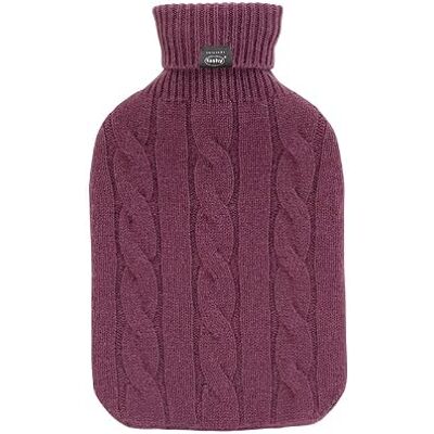 Fashy Bouillotte avec housse tricotée en cachemire Bordeaux 2 l Fashy Bouillotte avec housse tricotée en cachemire Bordeaux 2 l