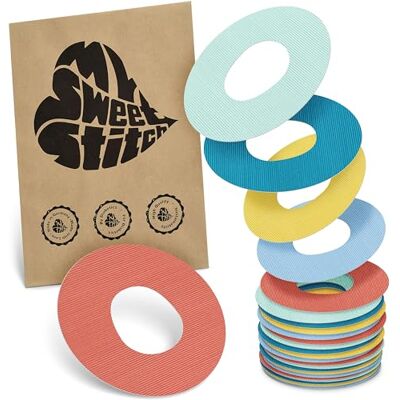 MySweetStitch Ringpatch cathéter Medium – 25x patchs de fixation ronds pour sets de perfusion, maintien extra fort, imperméable & doux pour la peau, Made in Germany, Pastel MySweetStitch Ringpatch cathéter Medium – 25x patchs de fixation ronds pour sets de perfusion, maintien extra fort, imperméable & doux pour la peau, Made in Germany, Pastel