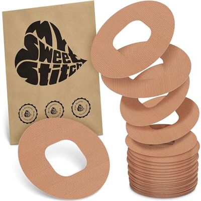 MySweetStitch Simplera Ringpatch –25x patchs anneau ronds, maintien extra fort autour du capteur, imperméable & doux pour la peau, hypoallergénique, Made in Germany, Beige MySweetStitch Simplera Ringpatch –25x patchs anneau ronds, maintien extra fort autour du capteur, imperméable & doux pour la peau, hypoallergénique, Made in Germany, Beige