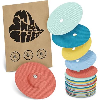 MySweetStitch FreeStyle Libre 3/3 Plus Overpatch – 25x patchs de fixation ronds, maintien extra fort sur le capteur, imperméable & doux pour la peau, hypoallergénique, Made in Germany, Pastel MySweetStitch FreeStyle Libre 3/3 Plus Overpatch – 25x patchs de fixation ronds, maintien extra fort sur le capteur, imperméable & doux pour la peau, hypoallergénique, Made in Germany, Pastel