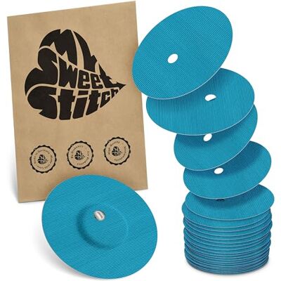MySweetStitch FreeStyle Libre 3/3 Plus Overpatch – 25x patchs de fixation ronds, maintien extra fort sur le capteur, imperméable & doux pour la peau, hypoallergénique, Made in Germany, Petrol MySweetStitch FreeStyle Libre 3/3 Plus Overpatch – 25x patchs de fixation ronds, maintien extra fort sur le capteur, imperméable & doux pour la peau, hypoallergénique, Made in Germany, Petrol