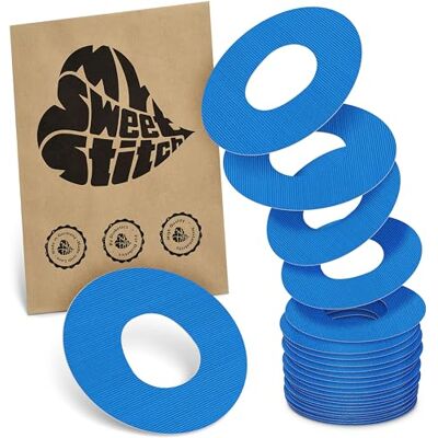 MySweetStitch Ringpatch cathéter Medium – 25x patchs de fixation ronds pour sets de perfusion, maintien extra fort, imperméable & doux pour la peau, Made in Germany, Blue MySweetStitch Ringpatch cathéter Medium – 25x patchs de fixation ronds pour sets de perfusion, maintien extra fort, imperméable & doux pour la peau, Made in Germany, Blue