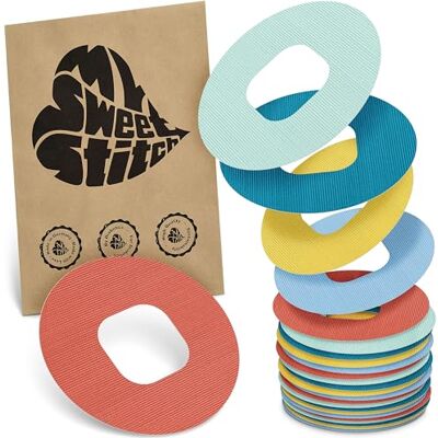 MySweetStitch Simplera Ringpatch –25x patchs anneau ronds, maintien extra fort autour du capteur, imperméable & doux pour la peau, hypoallergénique, Made in Germany, Pastel MySweetStitch Simplera Ringpatch –25x patchs anneau ronds, maintien extra fort autour du capteur, imperméable & doux pour la peau, hypoallergénique, Made in Germany, Pastel