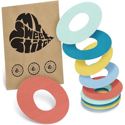 MySweetStitch Ringpatch cathéter Medium – 10x patchs de fixation ronds pour sets de perfusion, maintien extra fort, imperméable & doux pour la peau, Made in Germany, Pastel MySweetStitch Ringpatch cathéter Medium – 10x patchs de fixation ronds pour sets de perfusion, maintien extra fort, imperméable & doux pour la peau, Made in Germany, Pastel