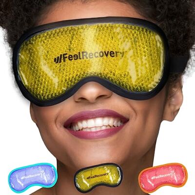 Feel Recovery Masque Gel Yeux Chaud & Froid Réutilisable (21x11 cm) Masque Froid Yeux Anti-Cernes Poche de Glace Yeux avec Perles Gel pour Migraine, Mal de Tête, Yeux Secs et Rouges (Noir) Feel Recovery Masque Gel Yeux Chaud & Froid Réutilisable (21x11 cm) Masque Froid Yeux Anti-Cernes Poche de Glace Yeux avec Perles Gel pour Migraine, Mal de Tête, Yeux Secs et Rouges (Noir)