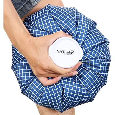 NEOtech Care Poche de glace Vessie cryothérapie Premiers soins Couvercle vissable (Design bleu, 28cm diamètre) NEOtech Care Poche de glace Vessie cryothérapie Premiers soins Couvercle vissable (Design bleu, 28cm diamètre)