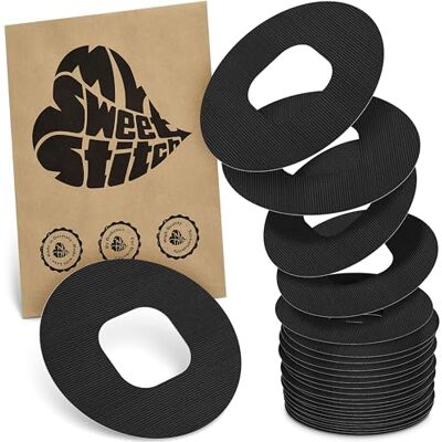 MySweetStitch Simplera Ringpatch –25x patchs anneau ronds, maintien extra fort autour du capteur, imperméable & doux pour la peau, hypoallergénique, Made in Germany, Black MySweetStitch Simplera Ringpatch –25x patchs anneau ronds, maintien extra fort autour du capteur, imperméable & doux pour la peau, hypoallergénique, Made in Germany, Black