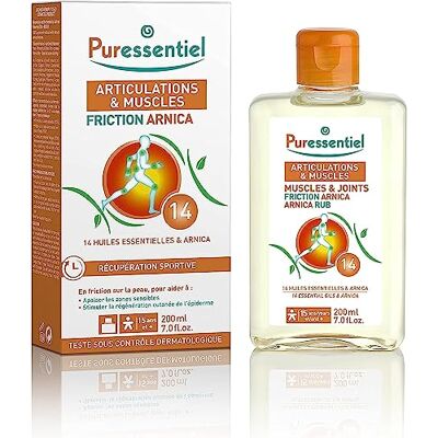 Puressentiel Articulations et Muscles, Friction Arnica aux 14 Huiles Essentielles, Formule 100% d'Origine Naturelle, Aide à Soulager les Zones Sensibles, 200 ml Puressentiel Articulations et Muscles, Friction Arnica aux 14 Huiles Essentielles, Formule 100% d'Origine Naturelle, Aide à Soulager les Zones Sensibles, 200 ml