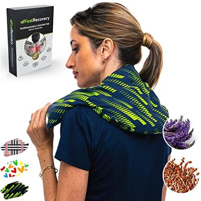 Feel Recovery Coussin Chauffant Micro-onde pour le Cervical Bouillotte Sèche Epaule et Nuque (60x22 cm) Compresse Chauffante de Graines de Lin Aromatiques Housse Lavable, 100% Coton et Lavande Feel Recovery Coussin Chauffant Micro-onde pour le Cervical Bouillotte Sèche Epaule et Nuque (60x22 cm) Compresse Chauffante de Graines de Lin Aromatiques Housse Lavable, 100% Coton et Lavande