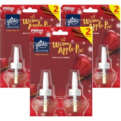 Glade Lot de 6 recharges électriques à brancher 20 ml – Tarte aux pommes chaude Glade Lot de 6 recharges électriques à brancher 20 ml – Tarte aux pommes chaude