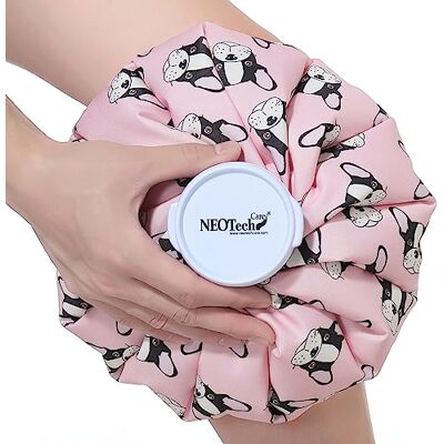 NEOtech Care Poche de glace Vessie cryothérapie Premiers soins Couvercle vissable (Design Bouledogue rose, 28cm diamètre) NEOtech Care Poche de glace Vessie cryothérapie Premiers soins Couvercle vissable (Design Bouledogue rose, 28cm diamètre)