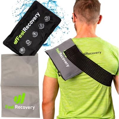 Feel Recovery Poche de Glace en Gel pour Dos (28x17 cm) Compresse Chaud Froid Réutilisable Soulager por Mal de Dos: Sciatique, Lumbagos, Arthrose Sac Gel Glace avec Sangles Élastiques Feel Recovery Poche de Glace en Gel pour Dos (28x17 cm) Compresse Chaud Froid Réutilisable Soulager por Mal de Dos: Sciatique, Lumbagos, Arthrose Sac Gel Glace avec Sangles Élastiques