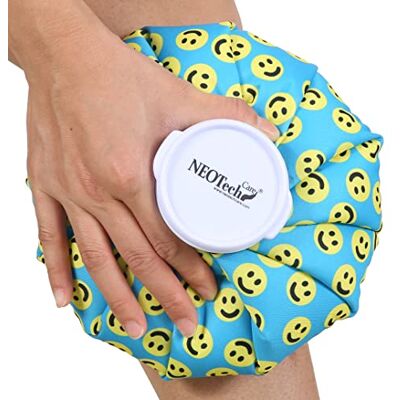 NEOtech Care Poche de glace Vessie cryothérapie Premiers soins Couvercle vissable (Design sourires, 20cm diamètre) NEOtech Care Poche de glace Vessie cryothérapie Premiers soins Couvercle vissable (Design sourires, 20cm diamètre)