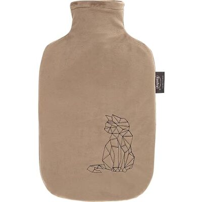 Fashy Bouillotte 2 l avec housse douce et surpiqûre surélevée Beige Fashy Bouillotte 2 l avec housse douce et surpiqûre surélevée Beige