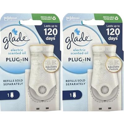 Glade Lot de 2 supports électriques à 3 broches pour huile parfumée Glade Lot de 2 supports électriques à 3 broches pour huile parfumée