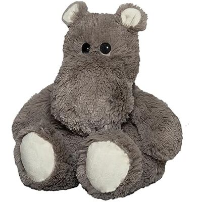 warmies Bouillotte chauffante micro-ondes à graines avec housse peluche Hippo gris warmies Bouillotte chauffante micro-ondes à graines avec housse peluche Hippo gris