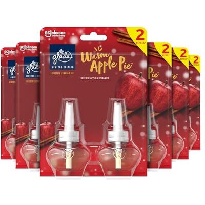 Glade Lot de 6 recharges de parfum électrique pour tarte aux pommes chaude (12 x 20 ml) Glade Lot de 6 recharges de parfum électrique pour tarte aux pommes chaude (12 x 20 ml)