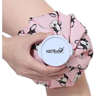 NEOtech Care Poche de glace Vessie cryothérapie Premiers soins Couvercle vissable (Design Bouledogue rose, 20cm diamètre) NEOtech Care Poche de glace Vessie cryothérapie Premiers soins Couvercle vissable (Design Bouledogue rose, 20cm diamètre)